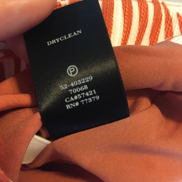 Ann Taylor burnt orange Swirl wave mod Print Mini - Picture 7 of 11